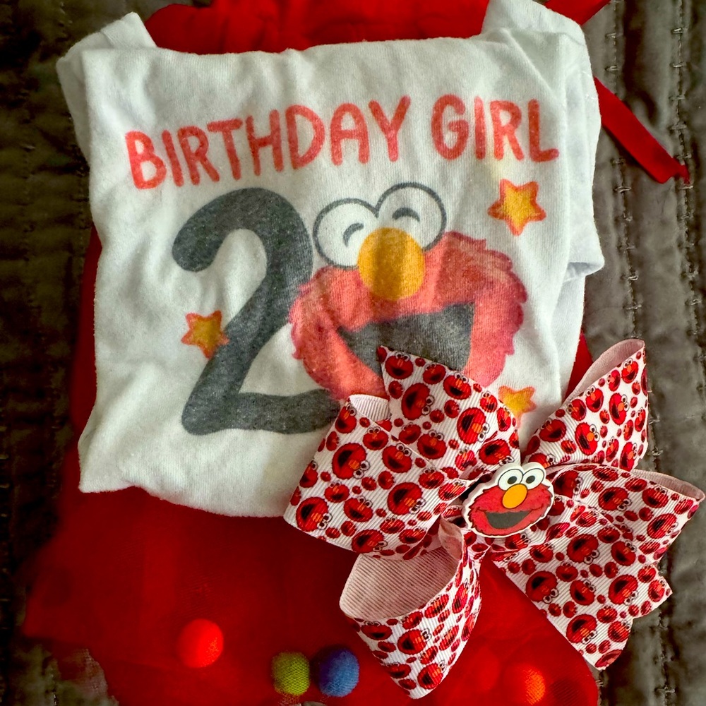 Elmo 2nd birthday outfit!